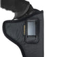 IWB Concealed Carry Holster – Eco Leather BLACK Gun Holster with Metal Clip for Glock, S&W & More