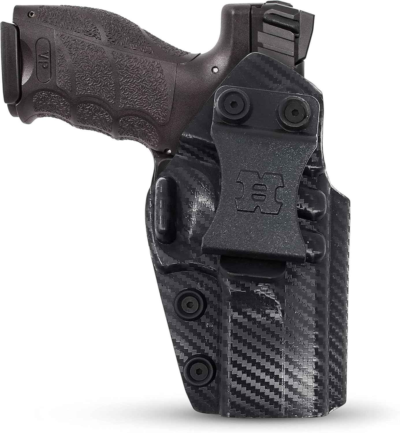 Carbon Fiber KYDEX IWB Holster – Right Hand | Suede-Lined, Adjustable Retention | 90+ Gun Models