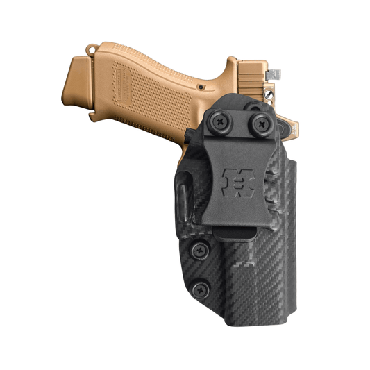 Carbon Fiber KYDEX IWB Holster – Right Hand | Suede-Lined, Adjustable Retention | 90+ Gun Models