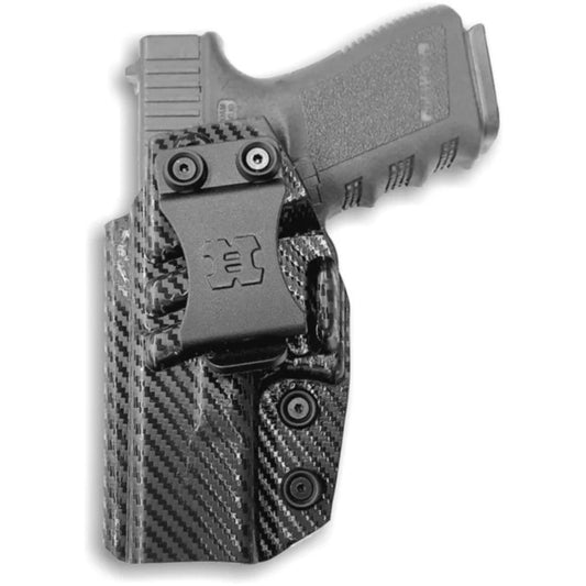 Carbon Fiber KYDEX IWB Holster – Left Hand | Suede-Lined, Adjustable Retention | 90+ Gun Models