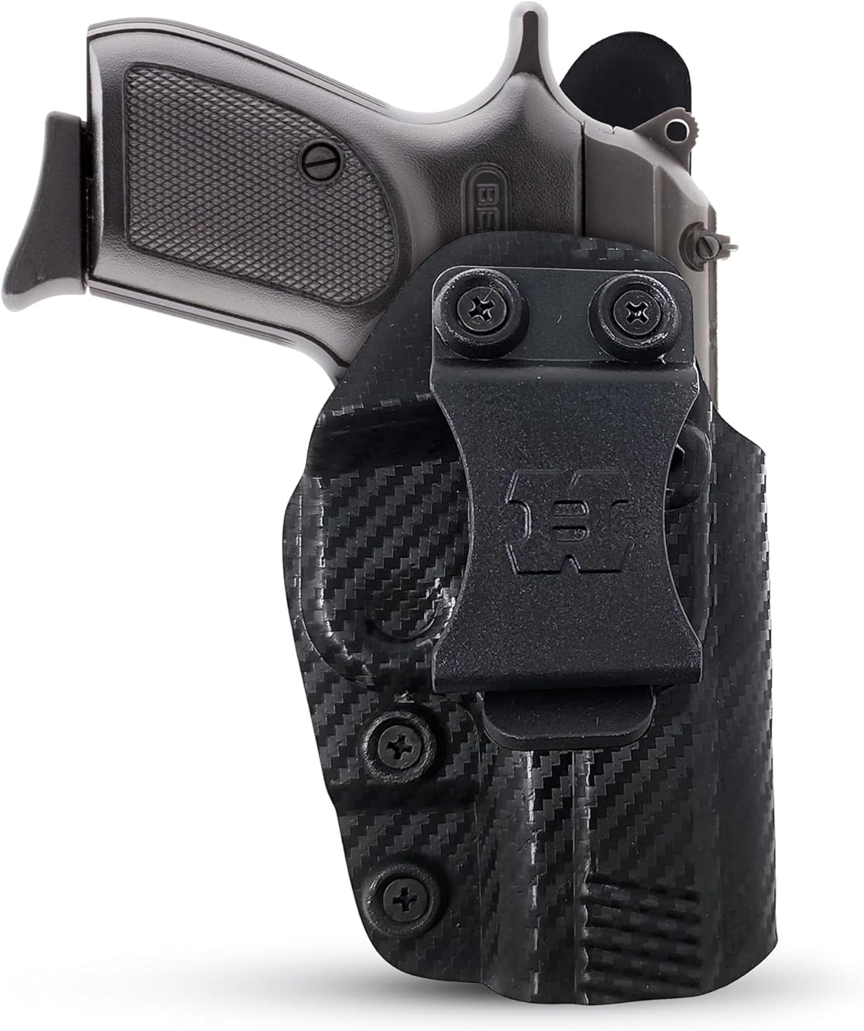 Carbon Fiber KYDEX IWB Holster – Right Hand | Suede-Lined, Adjustable Retention | 90+ Gun Models