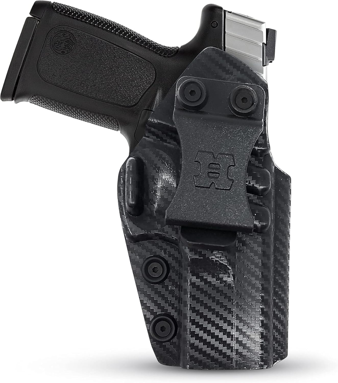 Carbon Fiber KYDEX IWB Holster – Right Hand | Suede-Lined, Adjustable Retention | 90+ Gun Models