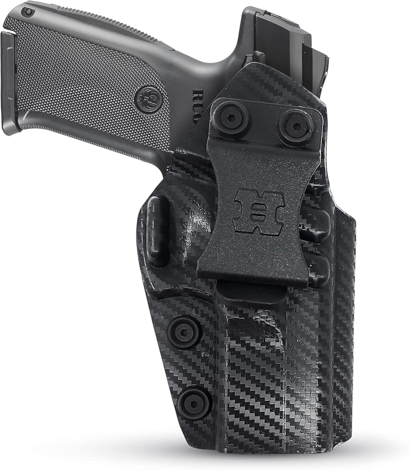 Carbon Fiber KYDEX IWB Holster – Right Hand | Suede-Lined, Adjustable Retention | 90+ Gun Models