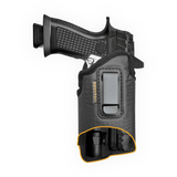 Eco-Leather IWB Holster with Light & Laser – Adjustable Metal Clip, Suede-Lined, Optics Ready