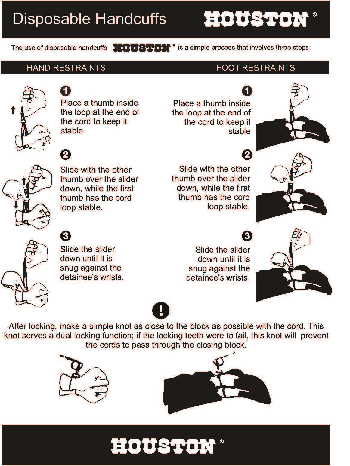 Handcuffs Instructions.pdf Disposable Quick Cuffs x10 | Rapid Deployment Restraints for Law ...