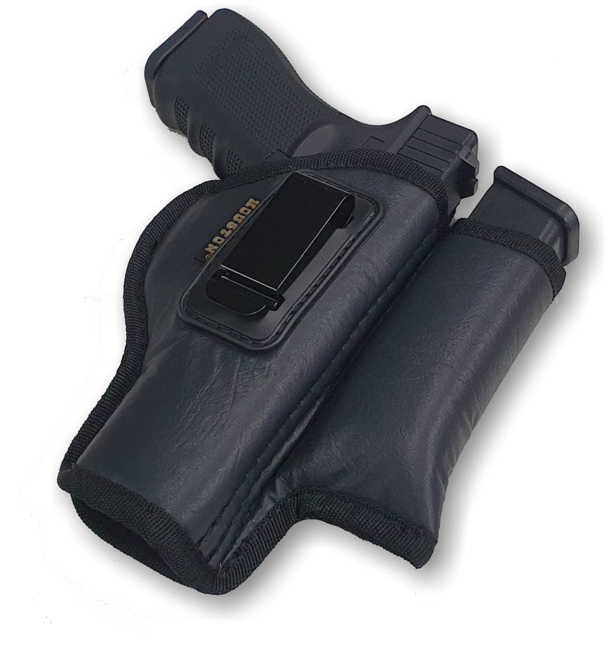 Eco-Leather IWB Holster with Mag Holder – Suede-Lined, Metal Clip, Right & Left Hand