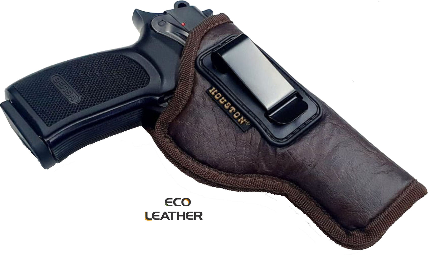 ECO- LEATHER Brown Holster IWB with metal clip
