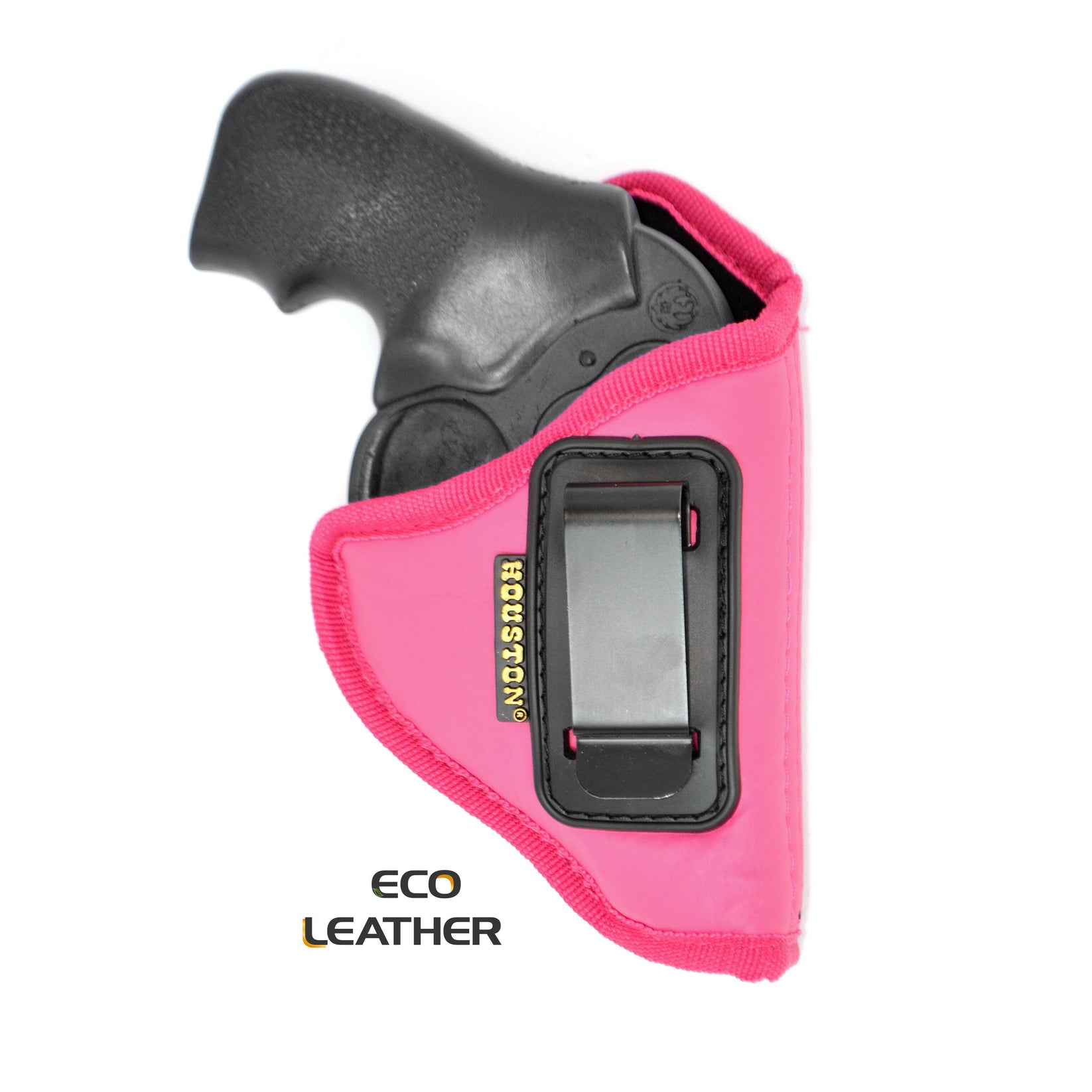 ECO LEATHER Pink Holster IWB with metal clip Houston Gun Holsters, LLC