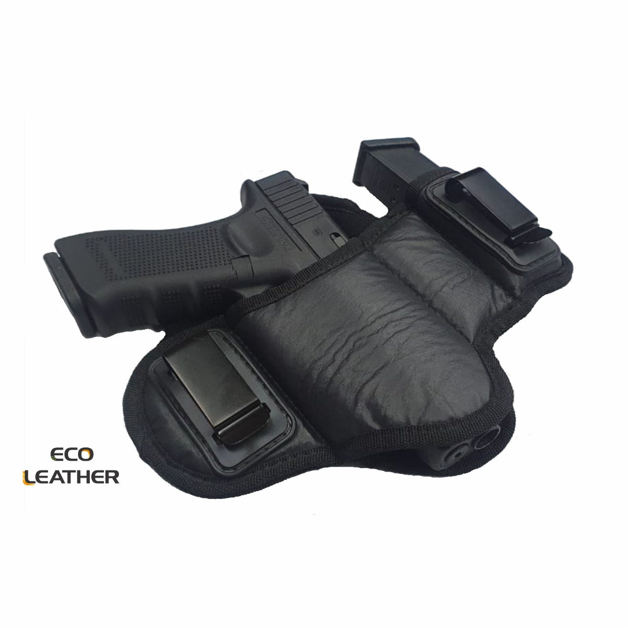 ECO-LEATHER- IWH Dual Clip w/ Mag Holder - Holster – Houston Gun